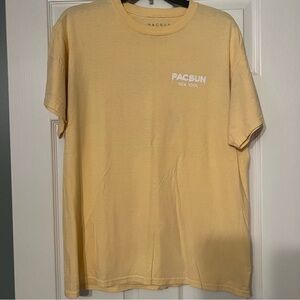 PacSun Light Yellow Short Sleeve Tee
